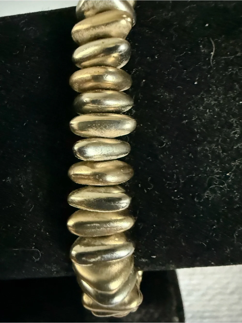 Gold-Bead Stretch Bracelet - Unbranded